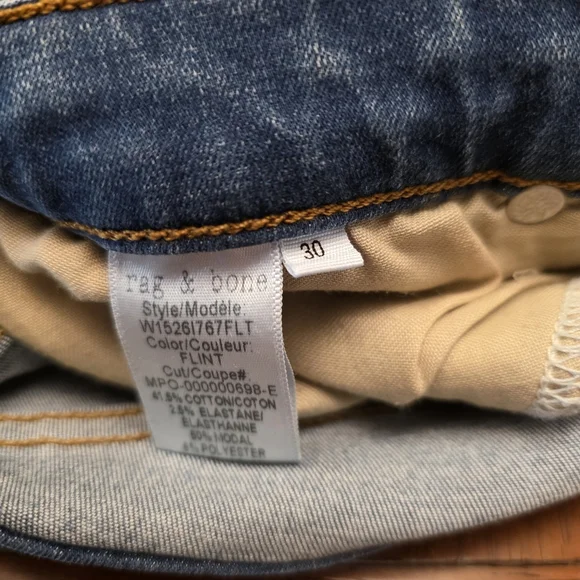 Rag & Bone Cate Mid-rise Ankle Crop Light Blue Skinny Jeans Size 30 - Picture 12 of 14